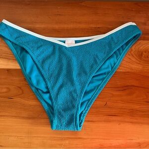 NWT Women’s Xhilaration Textured High Leg Scoop Waist Bikini Bottoms‎ Size XL